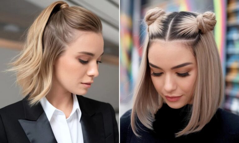 Short Hair Struggles? 23 Half-Up Half-Down Style Solutions!