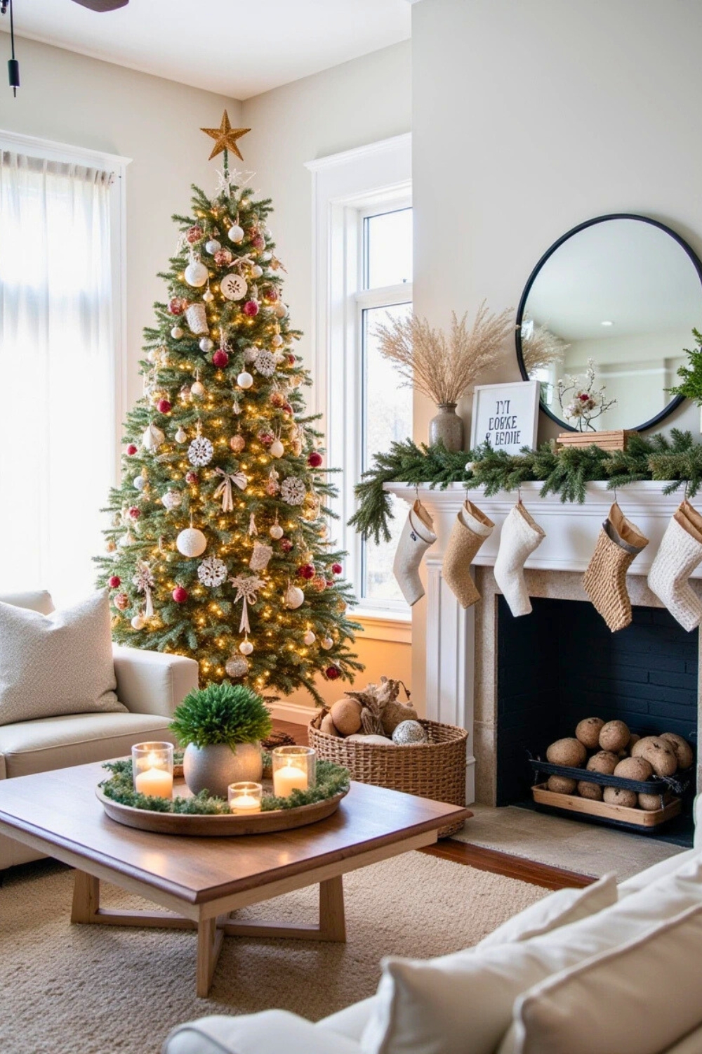 Want A Festive Living Room 20 Cozy Christmas Ideas Crafty Sphere