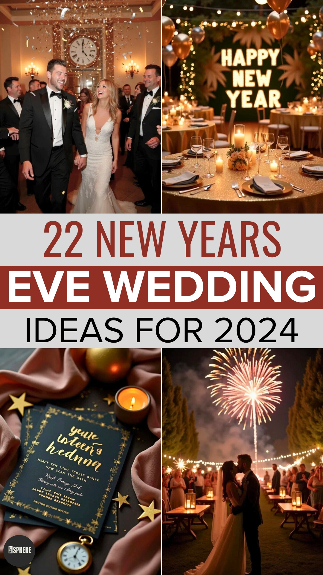 Dreaming of a NYE Wedding? 22 Sparkling Celebration Concepts! Crafty