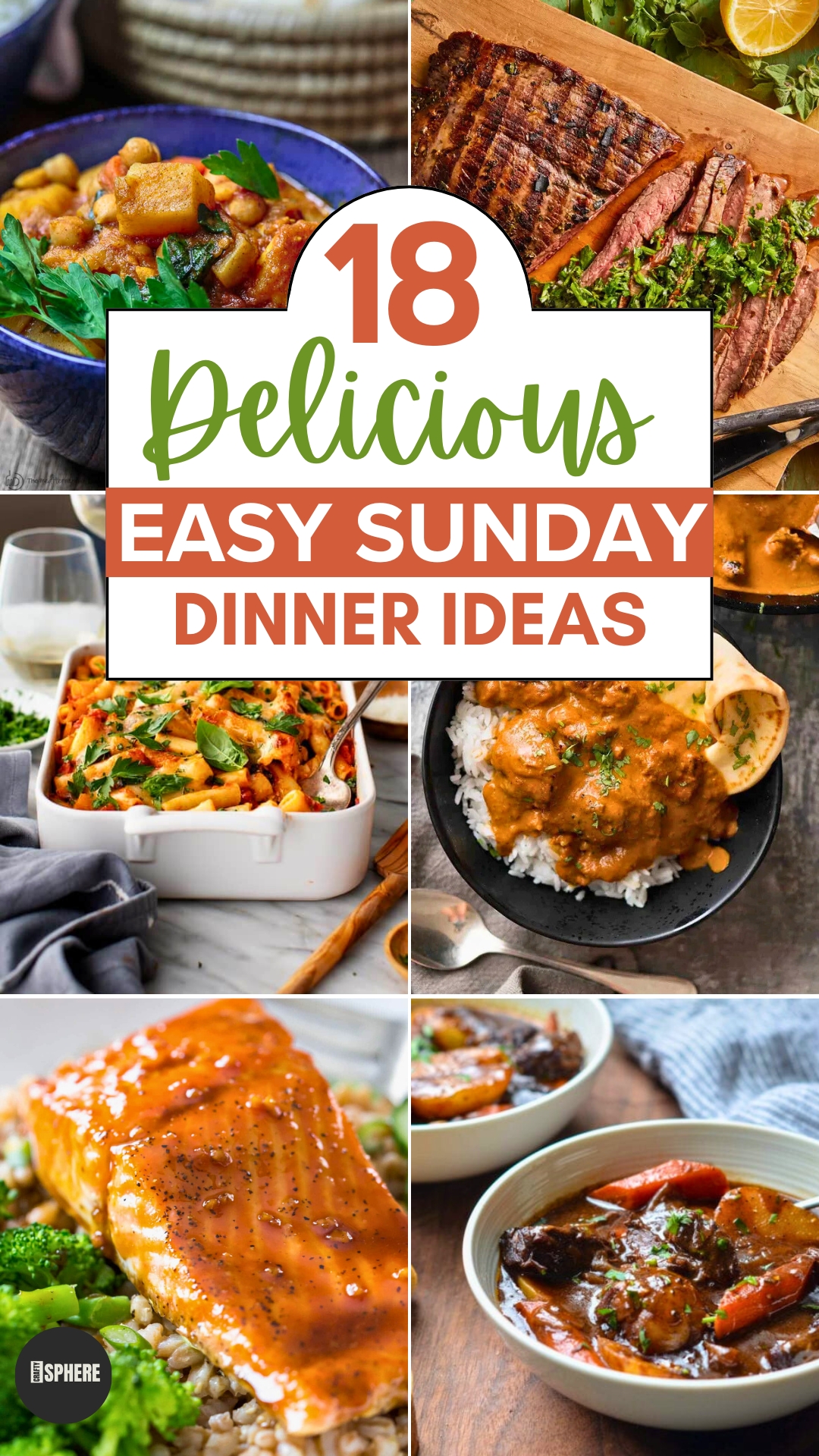 Need a Family Dinner? 18 Sunday Night Recipe Ideas! Crafty Sphere