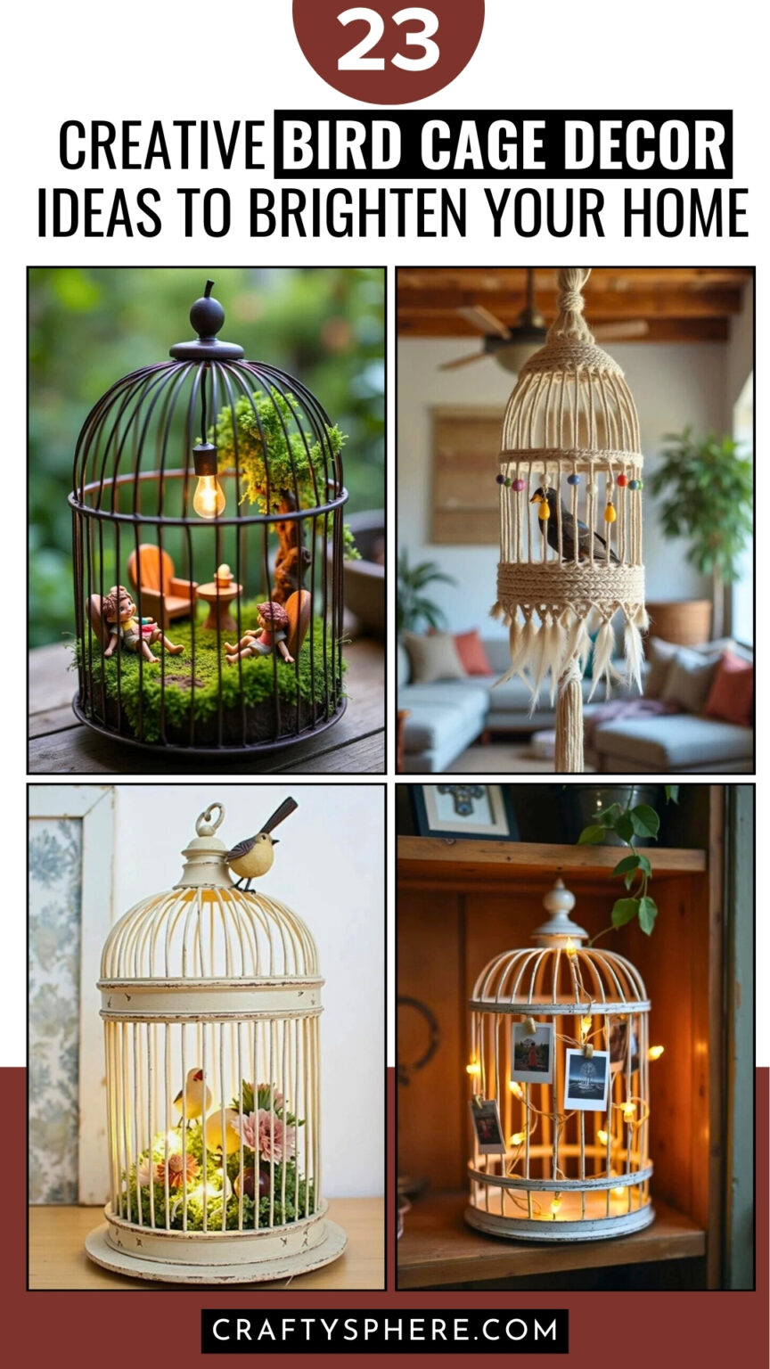 Image showcasing Love Vintage Charm? 23 Creative Ways to Repurpose Bird Cages! - Crafty ...