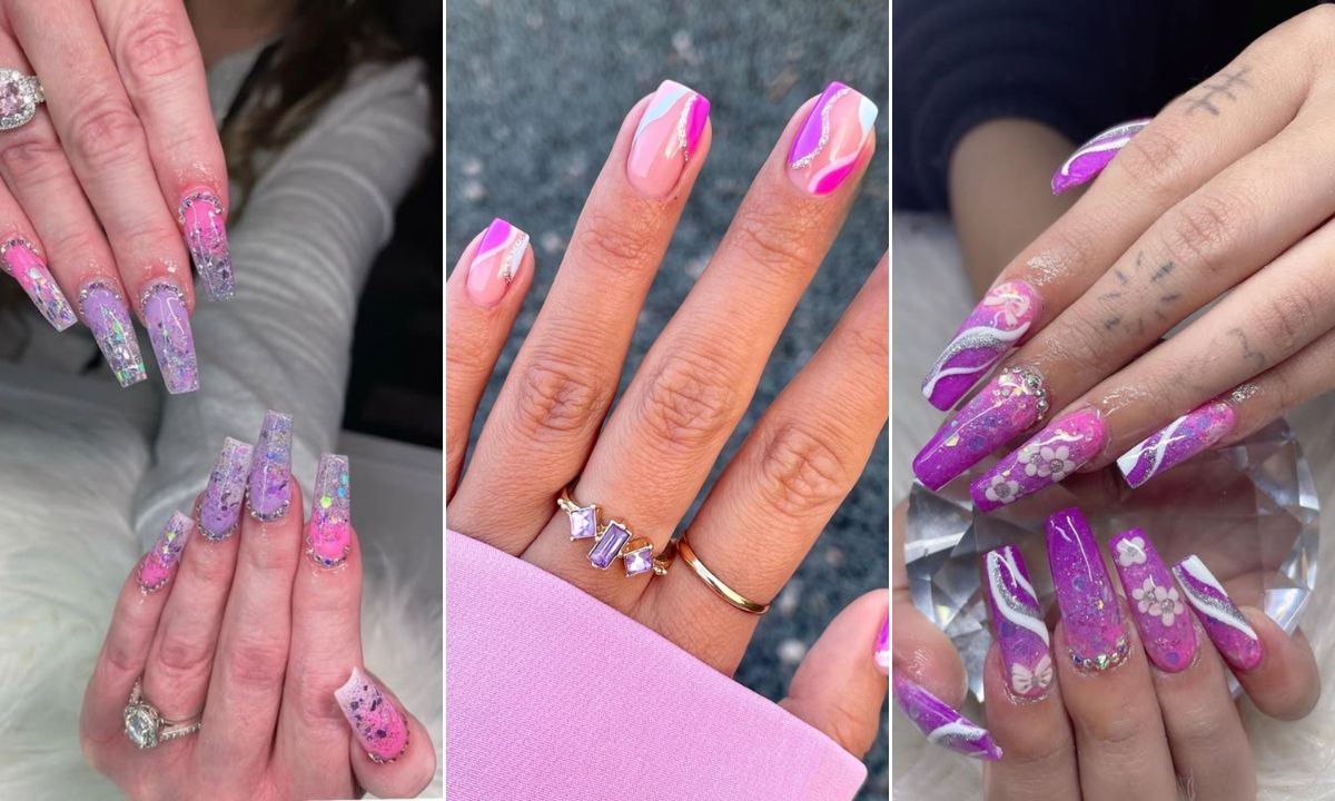 Pink and Purple Nails Ideas